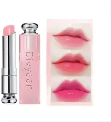 Divyaan Beauty Pink Glossy Waterproof and long-lasting Lip Balm NA(Pack of: 1, 10 g)