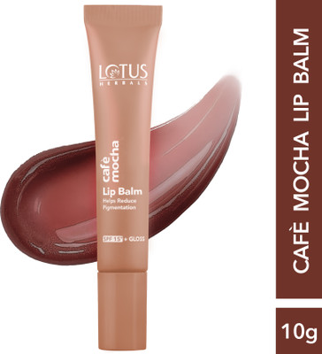 LOTUS HERBALS Cafe Mocha Lip Balm with SPF 15 for Dry and Chapped Lips, Glossy Finish Coffee(Pack of: 1, 10 g)