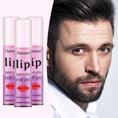 Naivam Lip Serum - Lip Shine, Glossy, Soft With Moisturizer - 30 ml (Pack of 3 x 10ml) Rose(Pack of: 3, 30 g)