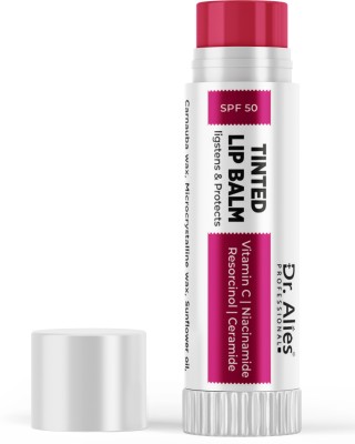 Dr. Alies Professional Tinted Ceramide Lip Balm with SPF50 PA+++ Brightens Pigmented lips|For dark lips na(Pack of: 1, 5 g)