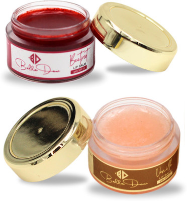 belledew Dark Lips Beetroot & Vanilla Combo Tinted Lip Balm with SPF15 Vanilla, Beetroot(Pack of: 2, 24 g)