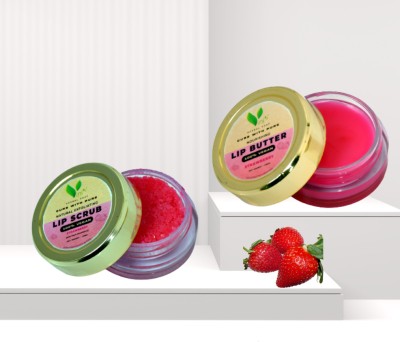 vinis herbal soap Strawberry Lip Balm | Strawberry Lip Scrub | Lip Lightener Strawberry(Pack of: 2, 20 g)