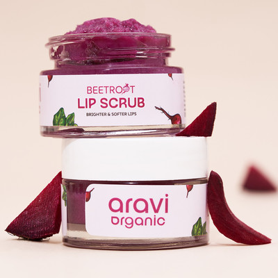 Aravi Organic Beetroot Lip Scrub With Beetroots & Shea Butter For Lip Lightening Nourishment Beetroot(Pack of: 1, 15 g)