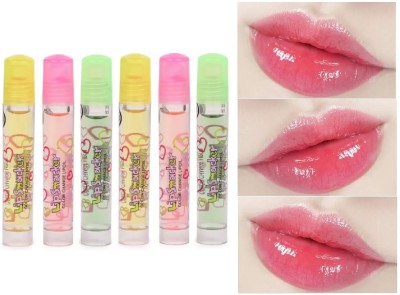 NADJA FRUITS Lip Roll-on Fruit Lip Oil Balm Water Lip Glaze 6 Colors Lip gloss FRUITS(Pack of: 6, 12 g)