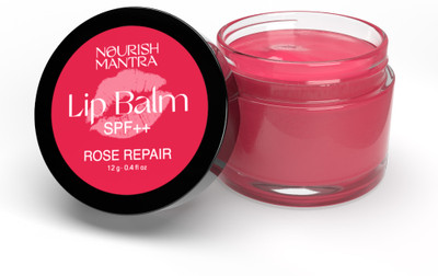Nourish Mantra Rose Lip Balm with SPF Made with Rose Extracts & Shea Butter For Dark Lips Rose(Pack of: 1, 12 g)
