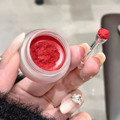 luzimaisa Red Lip And Cheek Tint Mud Dual Use Lips And Cheek High Pigment Lip Stain Lip Stain(10 g)