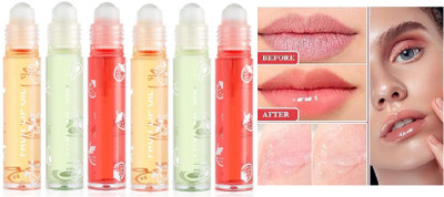 AMOSFIA Best Roll On Lip For Shiny & Glossy Moisturizing & Nourishing Effect Fruits(Pack of: 6, 18 g)
