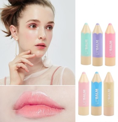 FELICECHIARA Lip Balm 12Hr Moisture and Translucent Color & Shine Long Lasting Peach FRUITS, APPLY, KIWI, BERRY, NATURAL, Grapefruit Pineapple(Pack of: 6, 18 g)