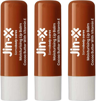 Jinx Moisturising Lip Balm Stick Cocoa Butter With Vitamin E ( 3 PIC SET) Cocoa Butter(Pack of: 3, 20 g)