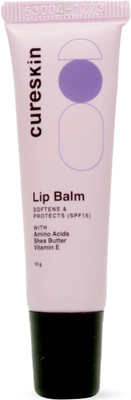 cureskin Lip Balm SPF15 with Amino Acids, Shea Butter and Vitamin E | Softens and Protects(Pack of: 1, 10 g)