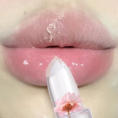manasona Moisturizer Magic Temperature Color Change Crystal Flower Jelly Lipstick(TRANSPARENT, 3.6 g)