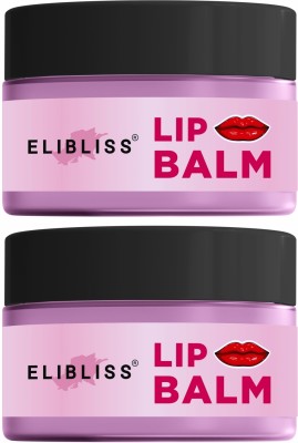 ELIBLISS Nourishing Tinted Natural Lip Balm with Vitamin E and Strawberry Pack of 2 Strawberry(Pack of: 2, 30 g)