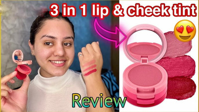 ADJD 3 in 1 Lip, Cheek & Eye Tint, For Hydration & Moisturization Satin Bold STRAWBERRY(Pack of: 1, 3 g)