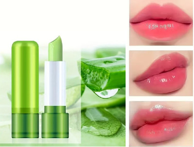 AFARAXIA Aloe Vera Tinted Lip Balms PH Lip Color Changing Lipstick ALEO VERA(Pack of: 1, 3.6 g)