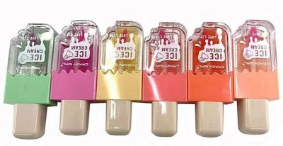 Crazy girl Moisturizing Lip Oil Glossy Tint for Dry & Chapped Lips Cute Shape Glossy Shine Strawberry(Pack of: 6, 5 g)