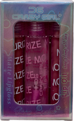 Crazy girl Shining Lip Gloss Set – 3-in-1 Lip Oil & Matte Gloss Combo Lip Gloss(Pack of: 1, 10 g)