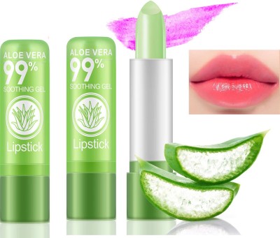 KAIASHA Color Long-Lasting Nourish Protect Lip Balm aloe vera ALOE VERA(Pack of: 2, 10 g)