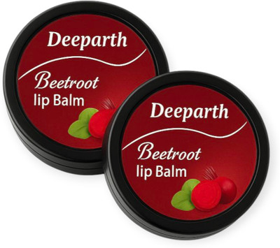 Deeparth Beetroot Lip Balm Pack of 2 | Natural Pink Lip Care for Men & Women Beetroot(Pack of: 2, 10 g)