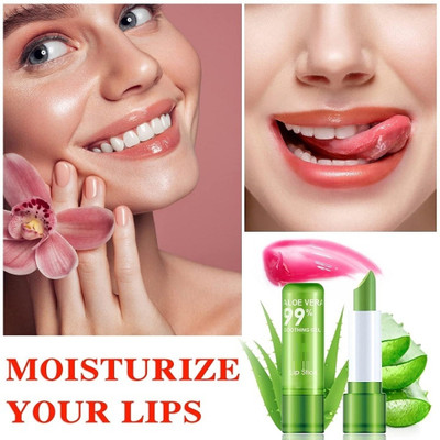 HUZURLU Magic Temperature Color Changing Lipstick Lip Gloss Aloe vera(Pack of: 1, 3.5 g)