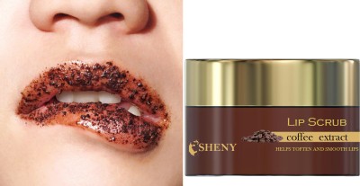 Sheny Exfoliating Lip Scrub With Sugar & Shea Butter For Soft & Smooth COFFEE(Pack of: 1, 50 g)