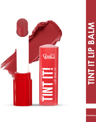 Glam21 Tint it LipBalm Everyday Hydration with SPF15 & Vit-E | Shea Butter Avocado Oil Cranberry(Pack of: 1, 3.5 g)