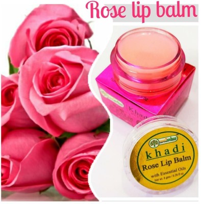 Khadi Rishikesh Herbal Rose Lip balm ,provide intence care and repair ,it heals and sooth & dry and chapped lips,shea butter for long lasting care and comfort,boys & girls and men & women (8 g) rose(Pack of: 1, 8 g)