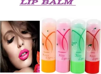 BLUEMERMAID PROFESSIONAL CLASSY MAGIC COLOR 3D LIP BALM FRUIT FRUITS(Pack of: 4, 8 g)