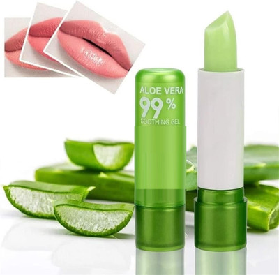 HUZURLU MAGIC COLOR CHANGING LIP BALM FOR SMOOTH AND PINK LIPS aloe vera(Pack of: 1, 1.8 g)