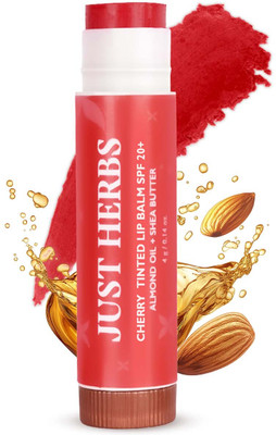 Just Herbs Tinted Lip Balm SPF 20+ For Dry and Chapped Lips for Women and Men- Cherry(Pack of: 1, 4 g)