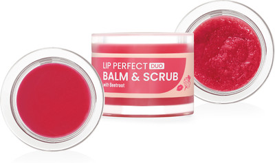 SWISS BEAUTY Lip Perfect Duo Balm & Scrub with Coffee Extract Beetroot(Pack of: 1, 7 g)