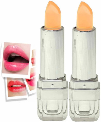 HUZURLU COLOR CHANGING LIP JELLY LIPSTICK WATER PROF LONG LASTING FOR GIRL & WOMAN CANDY(Pack of: 2, 7.2 g)