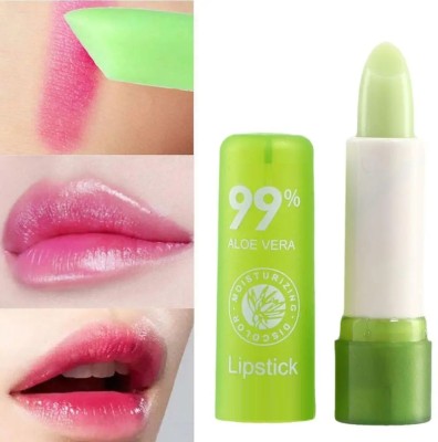 MYEONG Long Lasting Color Sift Nutritious Aloe Vera Lipstick(Pink, 2.5 g)