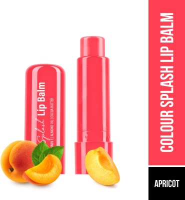 Hilary Rhoda Colour Splash Lip Balm | With SPF-15 | Intense Hydration | For Dry Chapped Lips - Apricot(Pack of: 1, 3 g)