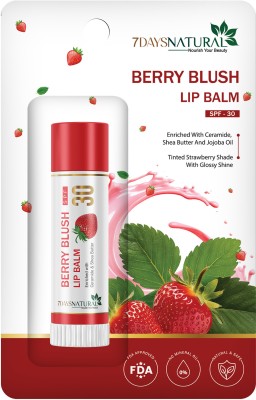 7days natural Ceramide Lip Balm, Spf 30+ Strawberry Flavour Natural Lip care for hydrated lips Strawberry(Pack of: 1, 5 g)