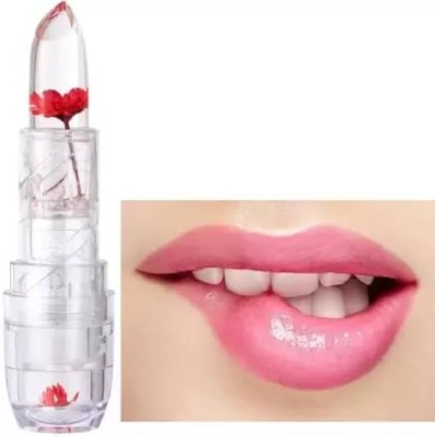 REIMICHI New Temperature Waterproof Long Lasting Flower Lip Gloss Crystal Jelly Lipstick(Red, 3.8 g)