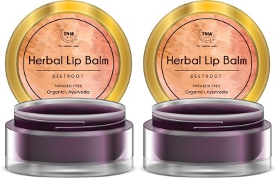 TNW - The Natural Wash Herbal Beetroot Organic Lip Balm For Soft & Shiny Lips(Paraben-free) BEETROOT(Pack of: 2, 10 g)