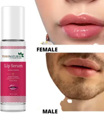 7days natural Premium Pink Lip Serum Oil For Lip Shine, Glossy, Soft With Moisturizer(10 ml)