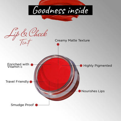 REIMICHI BEST NEW PROFESSIONAL LIP & CHEECK TINT CREAMY MATTE MULTI USE LIPSTICK fruit(Pack of: 1, 6 g)