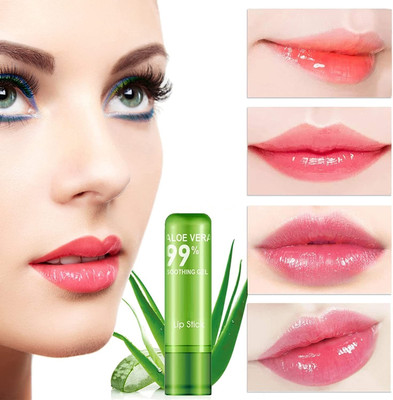 GULGLOW99 Aloe Vera Lip Balm Moisturizing Lipstick Temperature Color Change(3.6 g, ALOE VERA)