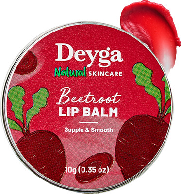 Deyga Lip Balm 10g for Soft & Supple Lips-Lightens Pigmentation|Chemical-free Beetroot(Pack of: 1, 10 g)