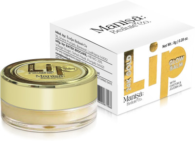 Manisa Beaute 24K Gold Lip Glow Balm with Vitamin-C & Shea Butter for Intense Hydration Natural(Pack of: 1, 8 g)