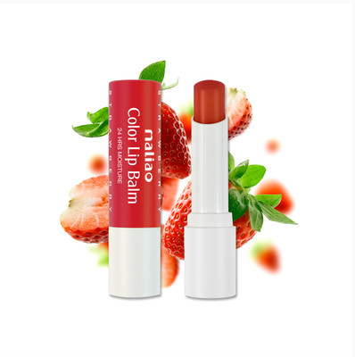 maliao Color Lip Balm - 24Hrs of Moisture with a Burst of Color STRAWBERRY(Pack of: 1, 3.8 g)