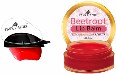 PARK DANIEL Beetroot Lip Balm 8Gm & Apple Red Lipstick for Glossy Smooth Lips Combo of 2 Beetroot(Pack of: 2, 20 g)