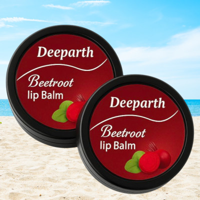 Deeparth Beetroot Lip Balm Pack of 2 | Daily Lip Brightening & Moisturizing Balm Beetroot(Pack of: 2, 10 g)