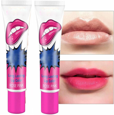 ADJD Combo Lipstick With Lip Mask/Plumper, Glossy Finish Rose Pink FRUIT(Pack of: 2, 30 g)