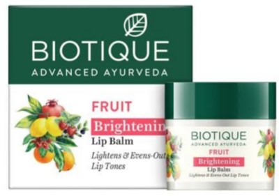 BIOTIQUE Fruit Brightening Lip Balm 12 gm Fruit(Pack of: 1, 12 g)