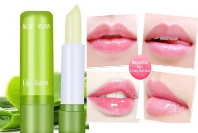 REIMICHI aloevera colour change lipbalm for dry lips and pinkmagic aloe vera(Pack of: 1, 3 g)