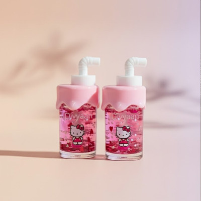 Divyaan Beauty Korean Kawaii Hello Kitty Sipper Lipgloss Nonsticky Longlasting Lip Glaze(10 ml, Multicolor)