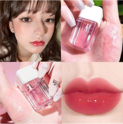 Color Castle Pink Lip Plumping Waterproof Lip Gloss Lip Oil Lip Tint Korean Lip Gloss(8 ml, Pink)