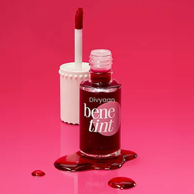 Divyaan Beauty Korean Viral Bene Tint Longlasting Red Color Waterproof Lipgloss Lipstick(10 ml, multicolour)
